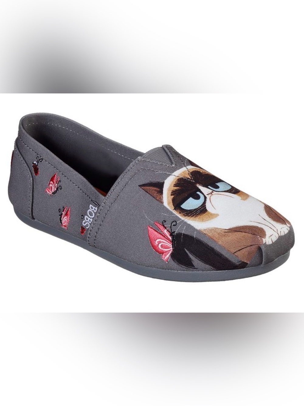 New Skechers Bobs Grumpy Cat Slip Ons